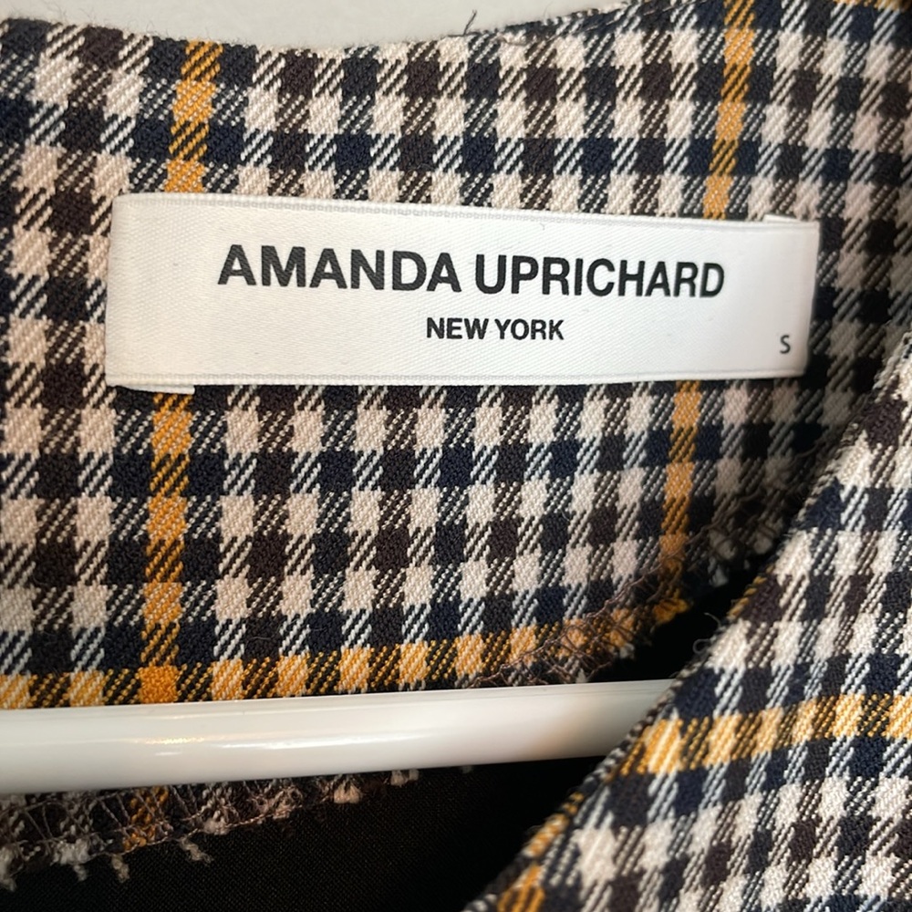 Amanda Uprichard Puff Sleeve Mini Dress In Westwick Plaid Size Small - Picture 5 of 13